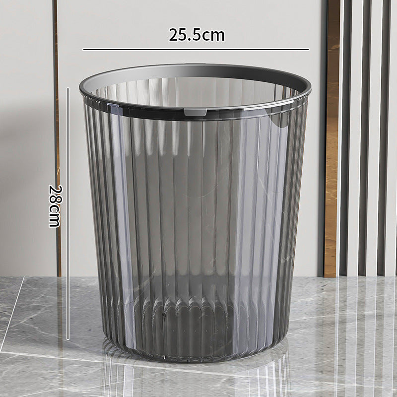Cesta decorativa con textura acanalada