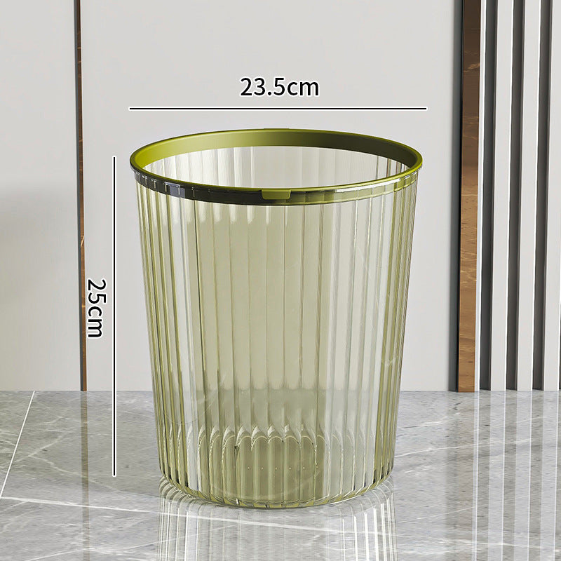 Cesta decorativa con textura acanalada