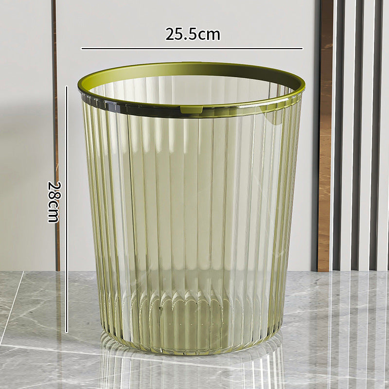 Cesta decorativa con textura acanalada