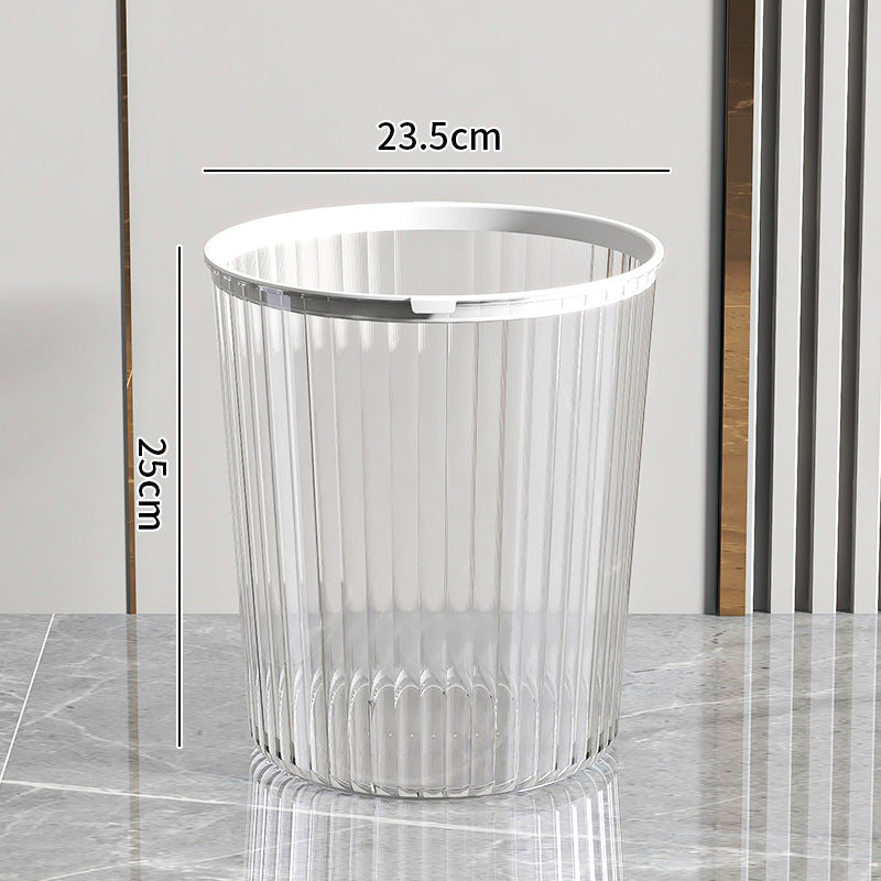 Cesta decorativa con textura acanalada