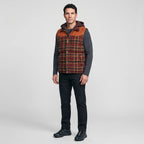 Chaleco acolchado con capucha para hombre - Cuadros escoceses