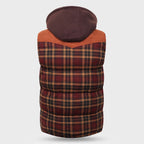 Chaleco acolchado con capucha para hombre - Cuadros escoceses