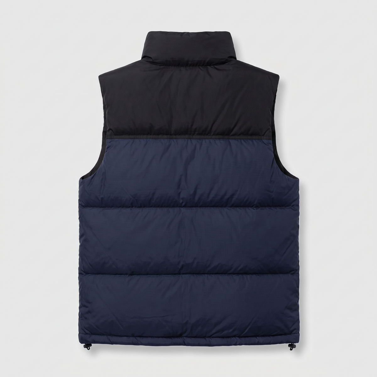 Chaleco acolchado de plumón para hombre - Chaleco sin mangas con bloques de color, 700 fill power