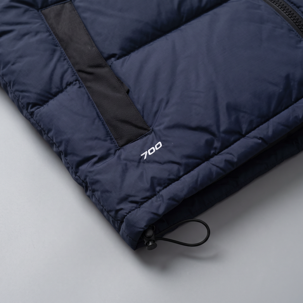 Chaleco acolchado de plumón para hombre - Chaleco sin mangas con bloques de color, 700 fill power