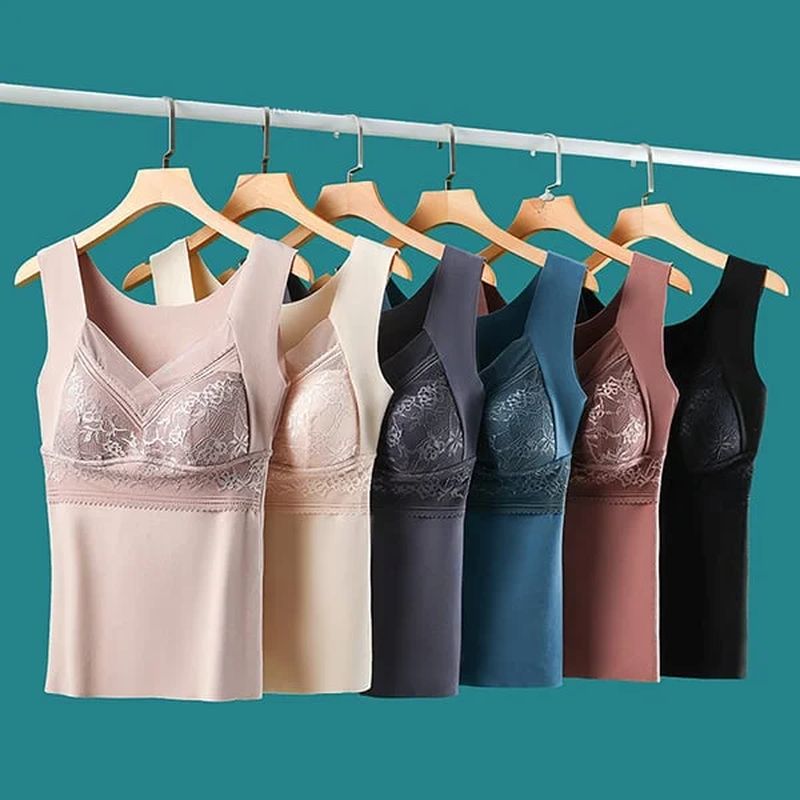 Chaleco térmico 2 en 1 con copas integradas
