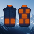 Chaleco térmico unisex con 3 niveles de calor en espalda, abdomen y cuello, alimentado por batería USB, poliéster con fo