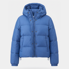 Chaqueta acolchada de plumón para mujer con capucha corta para invierno