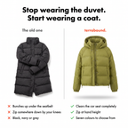 Chaqueta acolchada de plumón para mujer con capucha corta para invierno