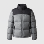 Chaqueta acolchada de plumón para hombre - Diseño color block, 700 fill power