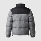 Chaqueta acolchada de plumón para hombre - Diseño color block, 700 fill power