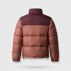 Chaqueta acolchada de plumón para hombre - Diseño color block, 700 fill power