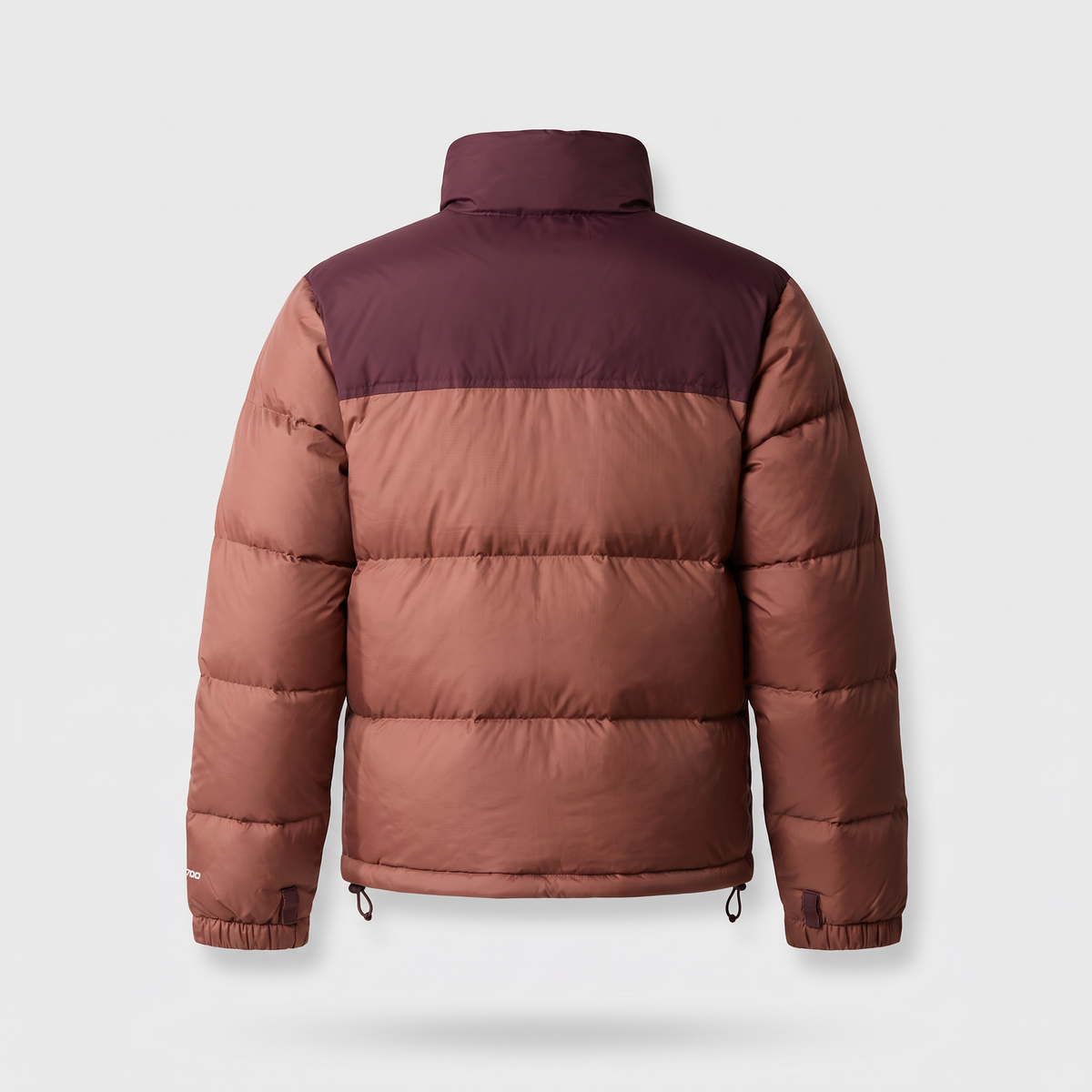 Chaqueta acolchada de plumón para hombre - Diseño color block, 700 fill power