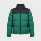 Chaqueta acolchada de plumón para hombre - Diseño color block, 700 fill power