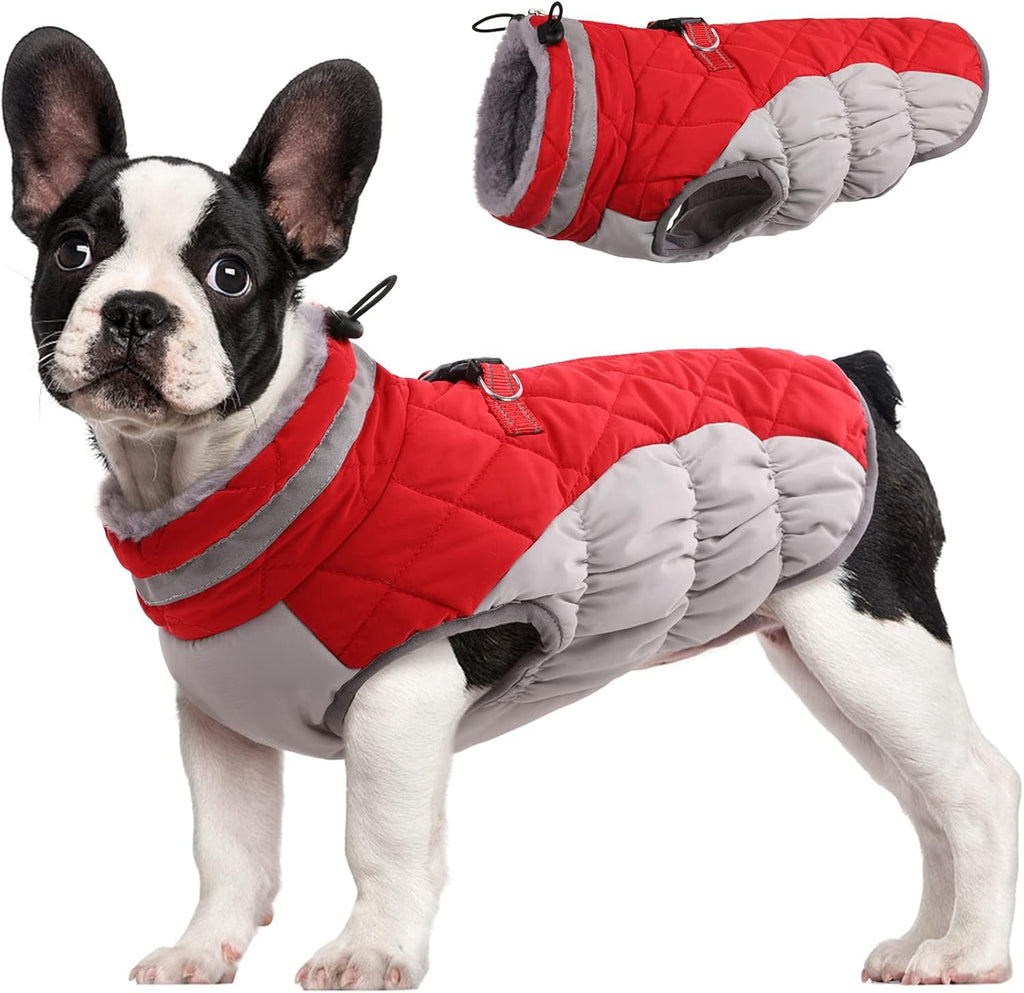 Chaqueta arnés de invierno SafeWalk – Impermeable con reflectantes y forro polar para perros