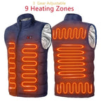 Chaqueta calefactable con 9 zonas de calor y tecnología de grafeno