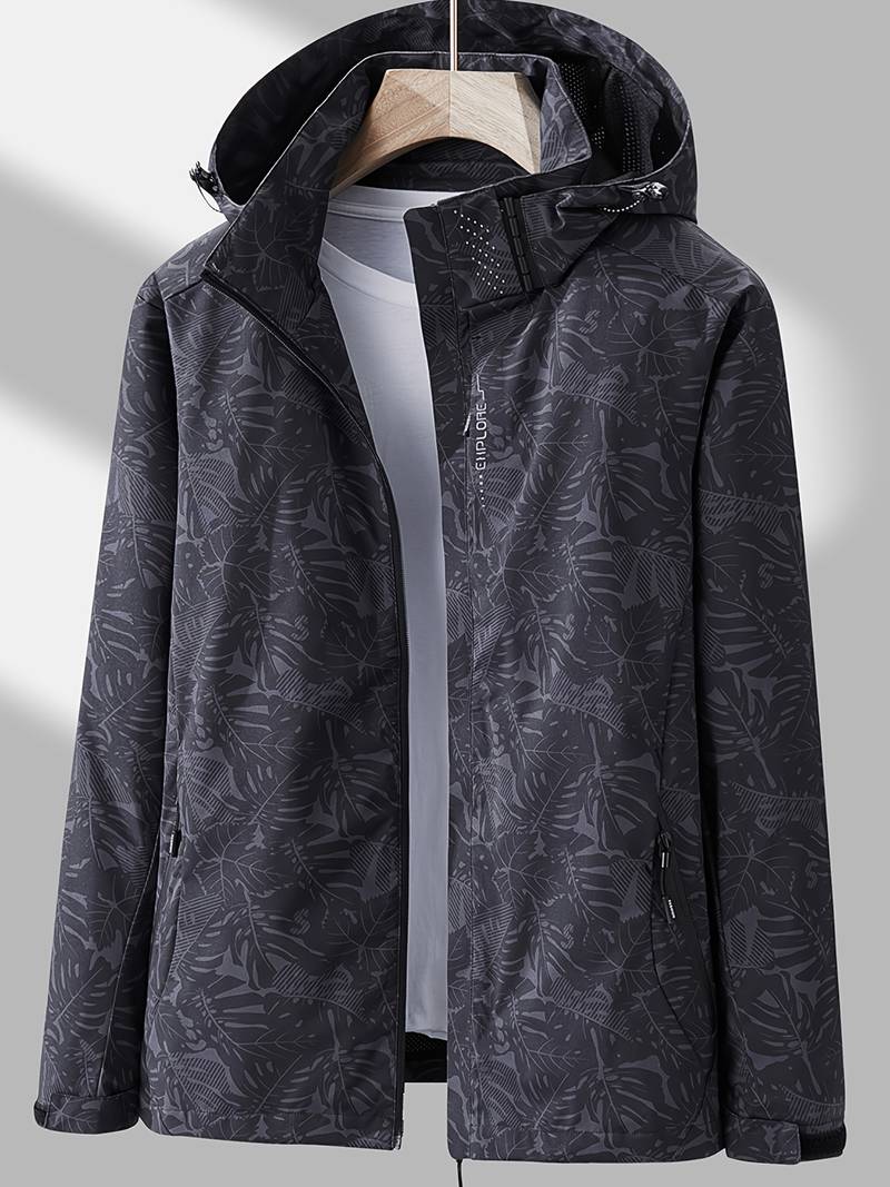 Chaqueta con capucha impermeable y cortavientos para mujer