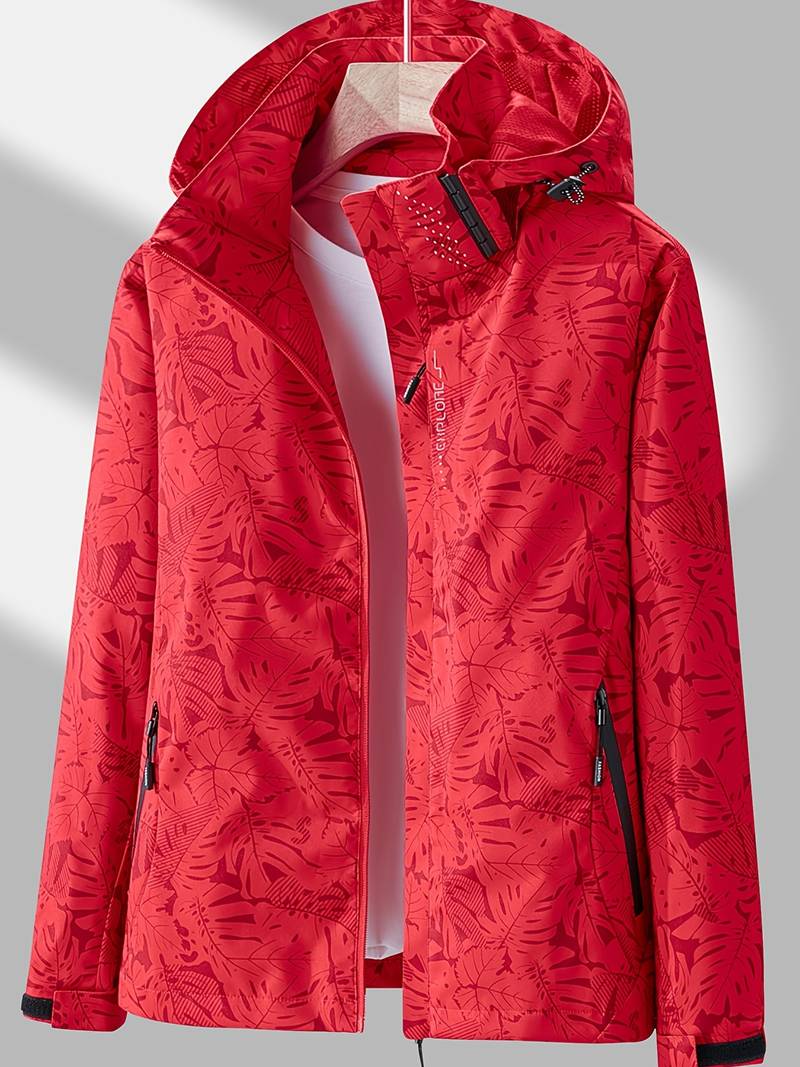 Chaqueta con capucha impermeable y cortavientos para mujer