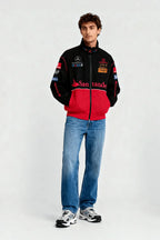 Chaqueta de carreras McLaren x Mercedes-Benz Vintage – Edición Roja – Unisex – Retro