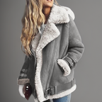 Chaqueta de mujer con hebillas decorativas