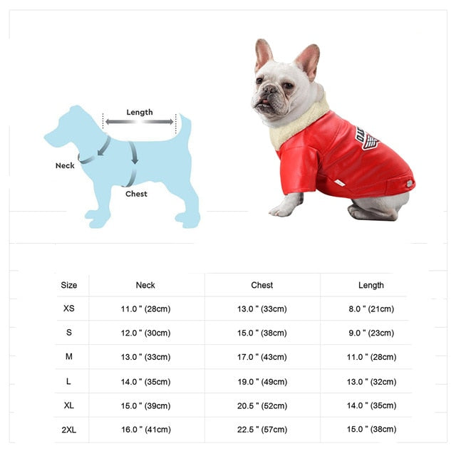 Chaqueta de piel sintética para mascotas