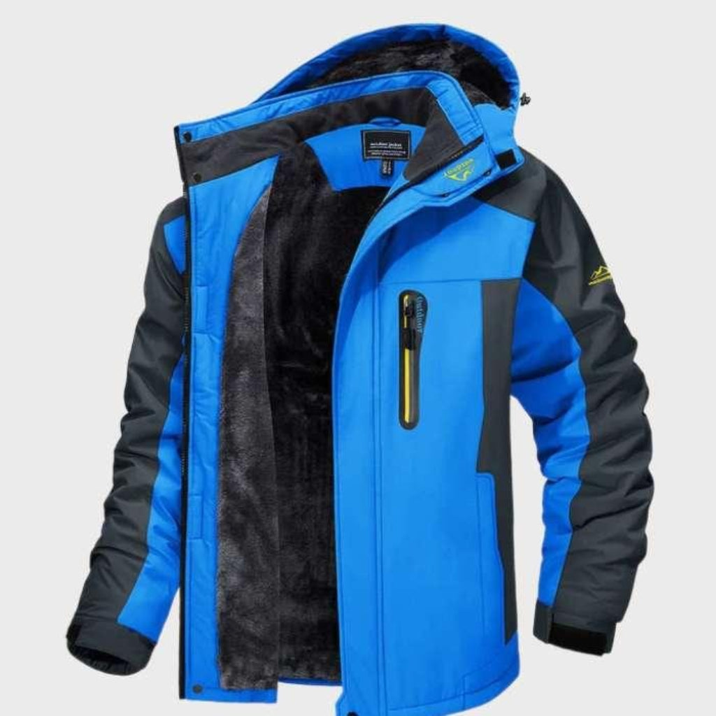 Chaqueta impermeable con capucha para hombre — Forro polar térmico