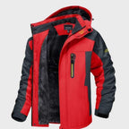 Chaqueta impermeable con capucha para hombre — Forro polar térmico