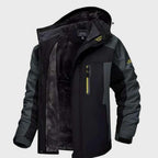 Chaqueta impermeable con capucha para hombre — Forro polar térmico