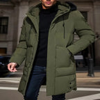 Chaqueta larga de invierno impermeable para hombre
