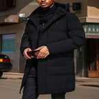 Chaqueta larga de invierno impermeable para hombre