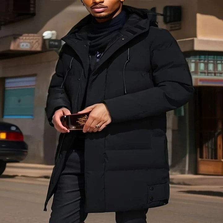 Chaqueta larga de invierno impermeable para hombre