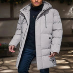 Chaqueta larga de invierno impermeable para hombre