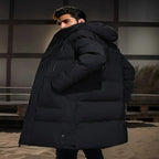 Chaqueta larga de invierno impermeable para hombre