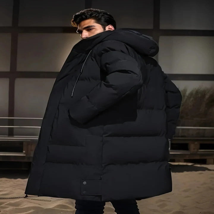 Chaqueta larga de invierno impermeable para hombre