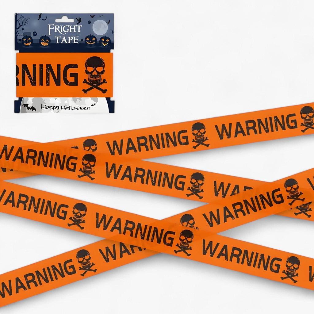 Cinta de advertencia con calavera para Halloween
