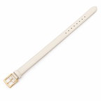 Cinturón crema con hebilla dorada 3,5 cm unisex