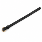 Cinturón negro con hebilla dorada 3 cm unisex piel vegana