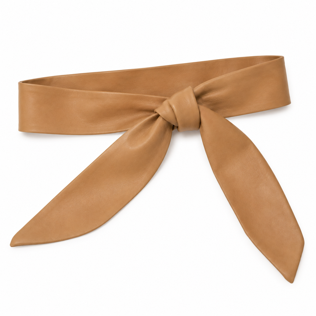 Cinturón Obi Marrón Claro 250 cm Envolvente y Anudable Talla Única
