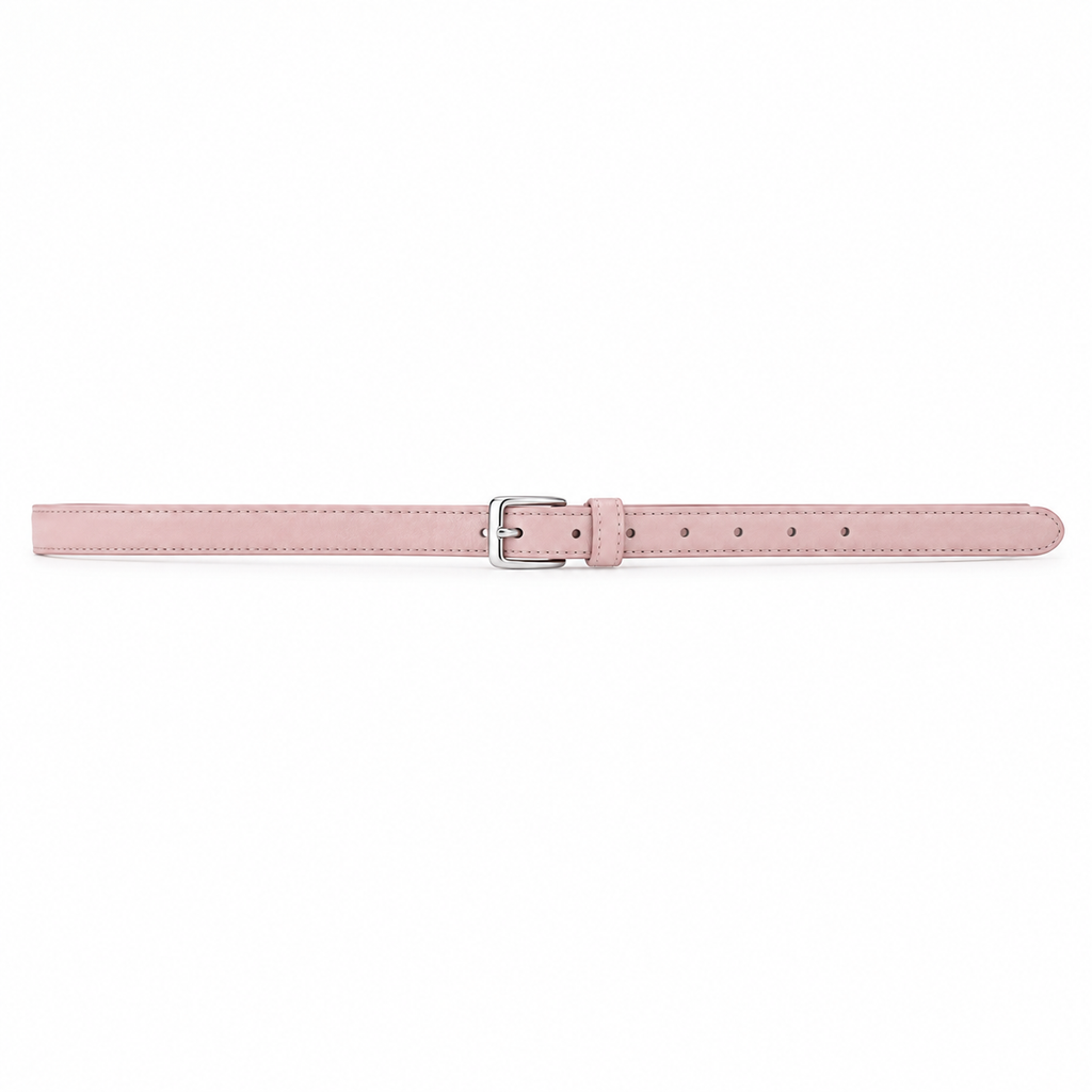 Cinturón rosa de piel vegana ajustable unisex