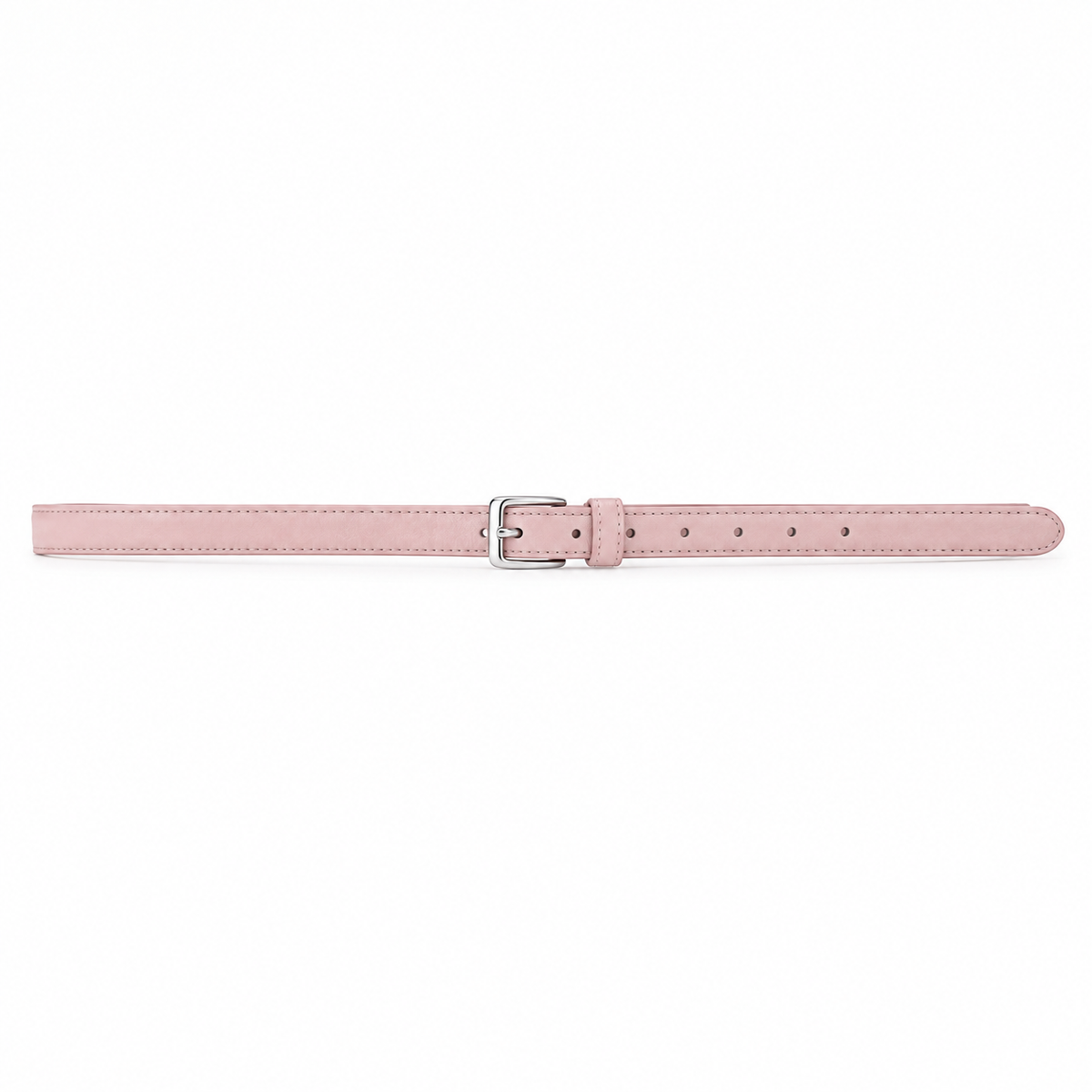 Cinturón rosa de piel vegana ajustable unisex