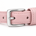 Cinturón rosa de piel vegana ajustable unisex