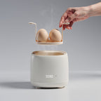 Cocedor de huevos eléctrico con carcasa de ABS | Funcionamiento con un botón y apagado automático | Huevos perfectamente