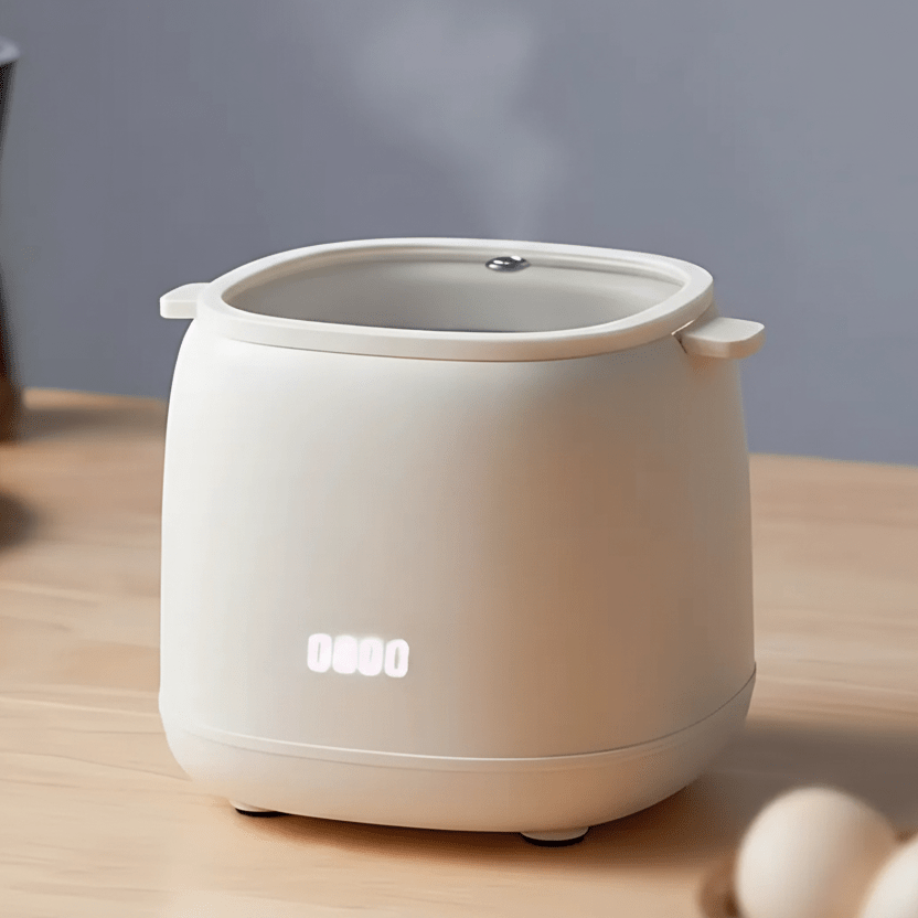 Cocedor de huevos eléctrico con carcasa de ABS | Funcionamiento con un botón y apagado automático | Huevos perfectamente