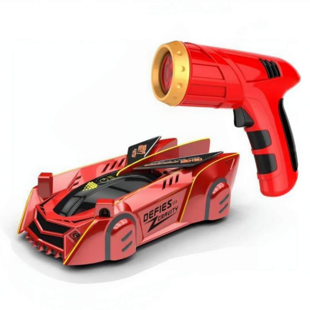 Coche RC trepador de paredes guiado por láser con luz LED para niños