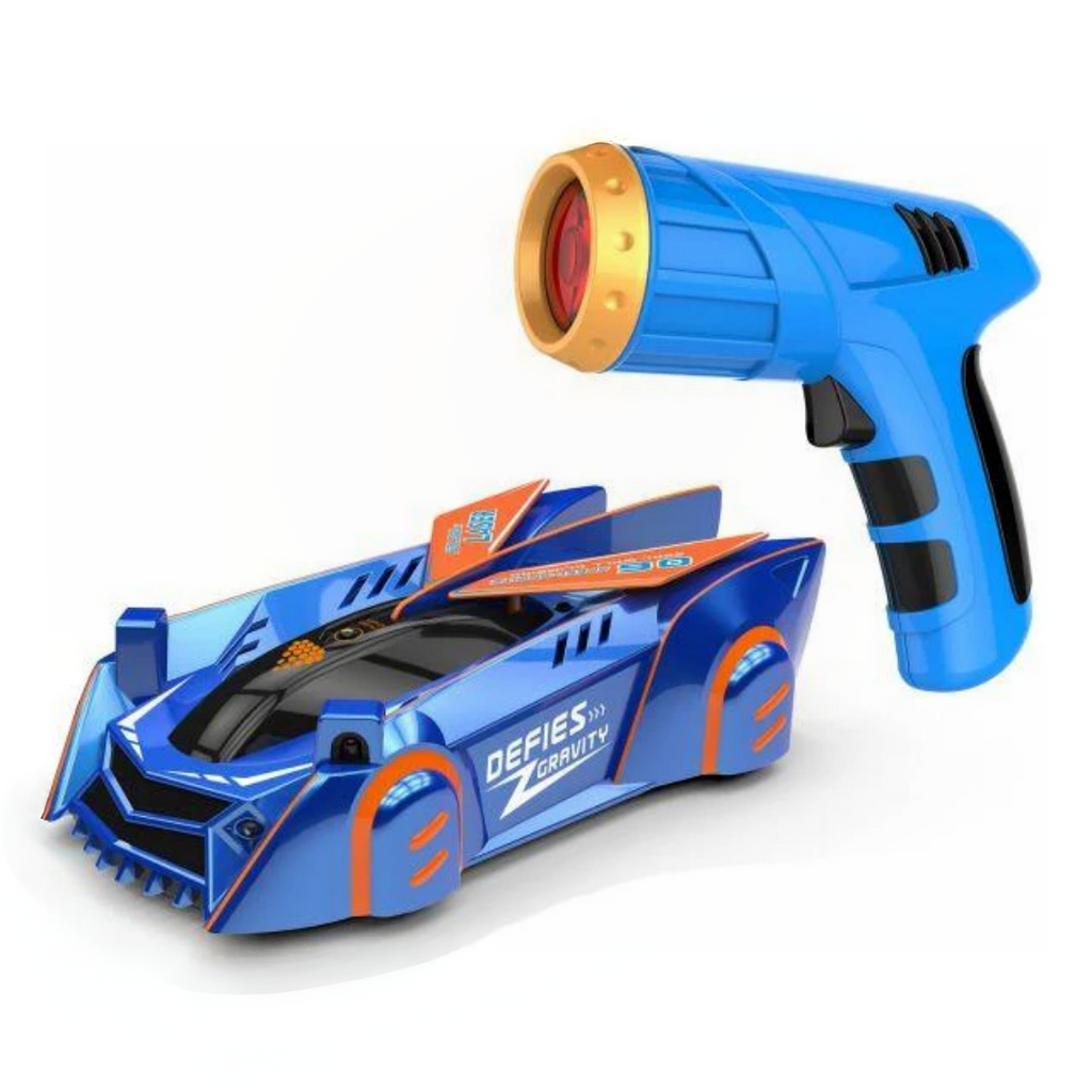 Coche RC trepador de paredes guiado por láser con luz LED para niños