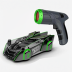Coche RC trepador de paredes guiado por láser con luz LED para niños