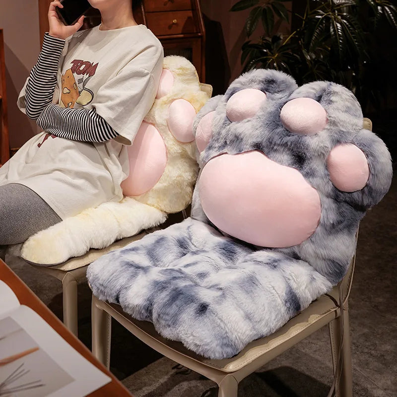 Cojín de asiento con forma de patita de gato