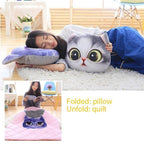Cojín plegable creativo con estampado de gato