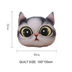 Cojín plegable creativo con estampado de gato