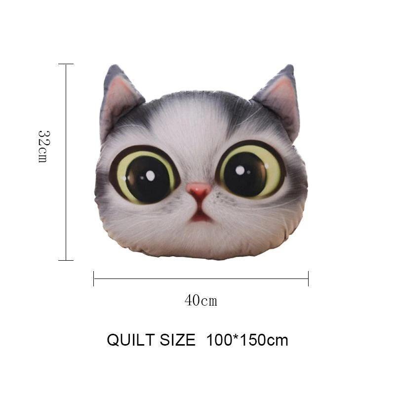 Cojín plegable creativo con estampado de gato