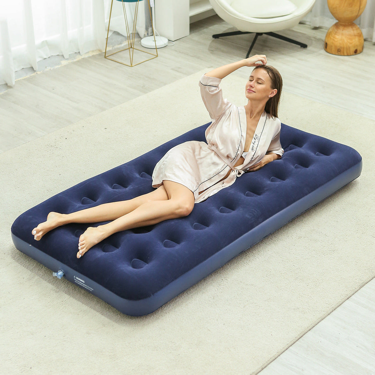 Colchón hinchable de lujo con superficie de terciopelo suave
